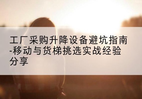 樊城移动式升降机怎么选-工厂采购升降设备避坑指南-移动与货梯挑选实战经验分享